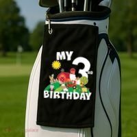 3 Year Old Farm My 3rd Birthday Golf Towel thumb 2