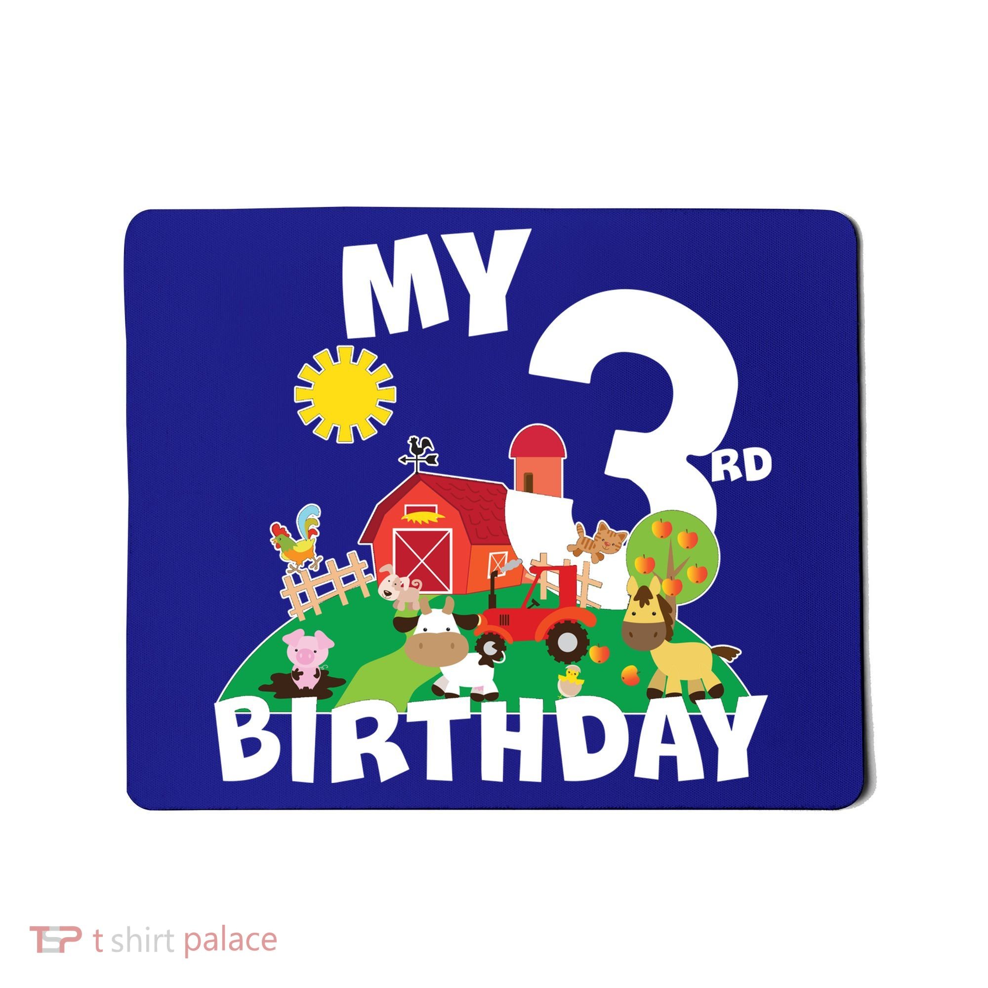 3 Year Old Farm My 3rd Birthday Mousepad