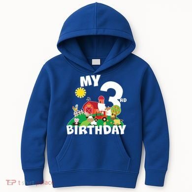 3 Year Old Farm My 3rd Birthday Kids Hoodie