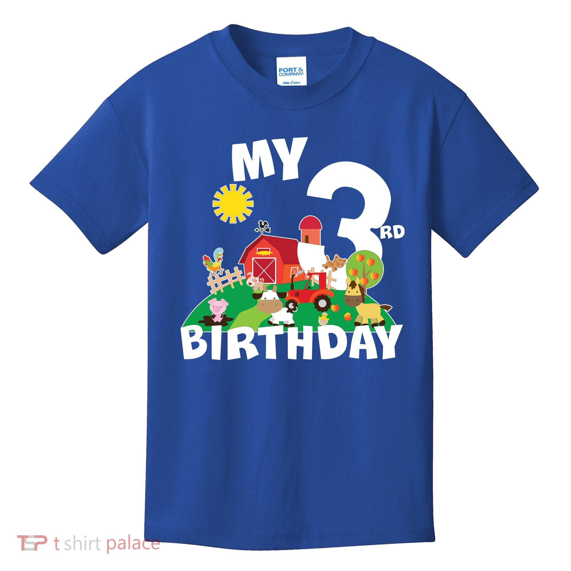 3 Year Old Farm My 3rd Birthday Kids T-Shirt