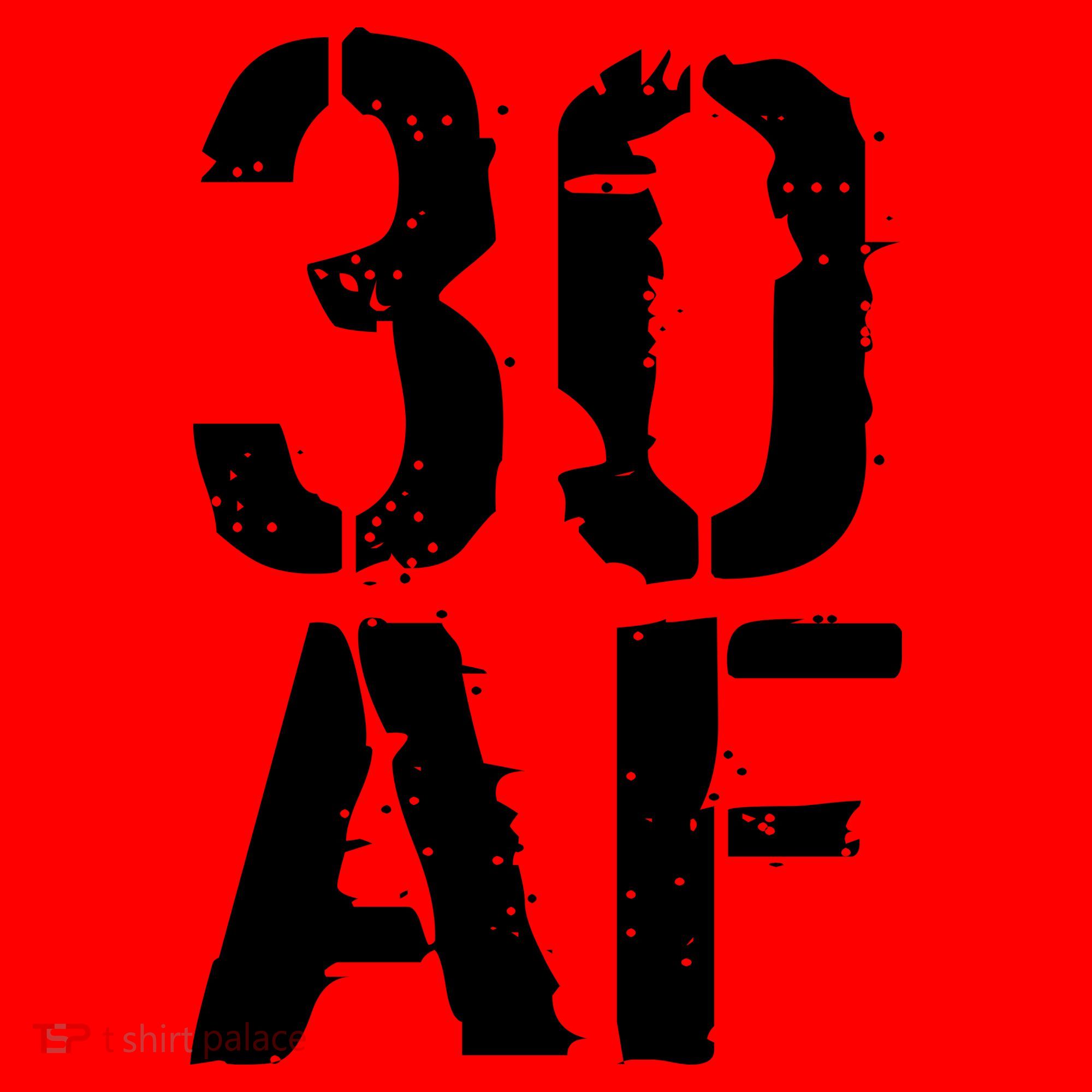 30 AF 30th Birthday Santa Hat