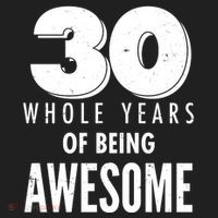 30 Whole Years Of Being Awesome Birthday Golf Towel thumb 3
