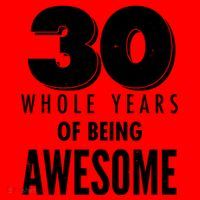 30 Whole Years Of Being Awesome Birthday Santa Hat thumb 1