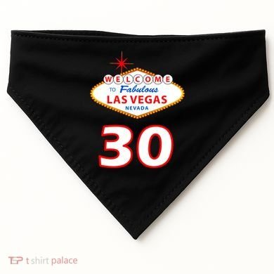 30 Years Old In Vegas - 30th Birthday USA-Made Doggie Bandana