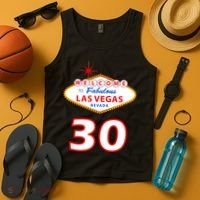 30 Years Old In Vegas - 30th Birthday Tank Top thumb 4