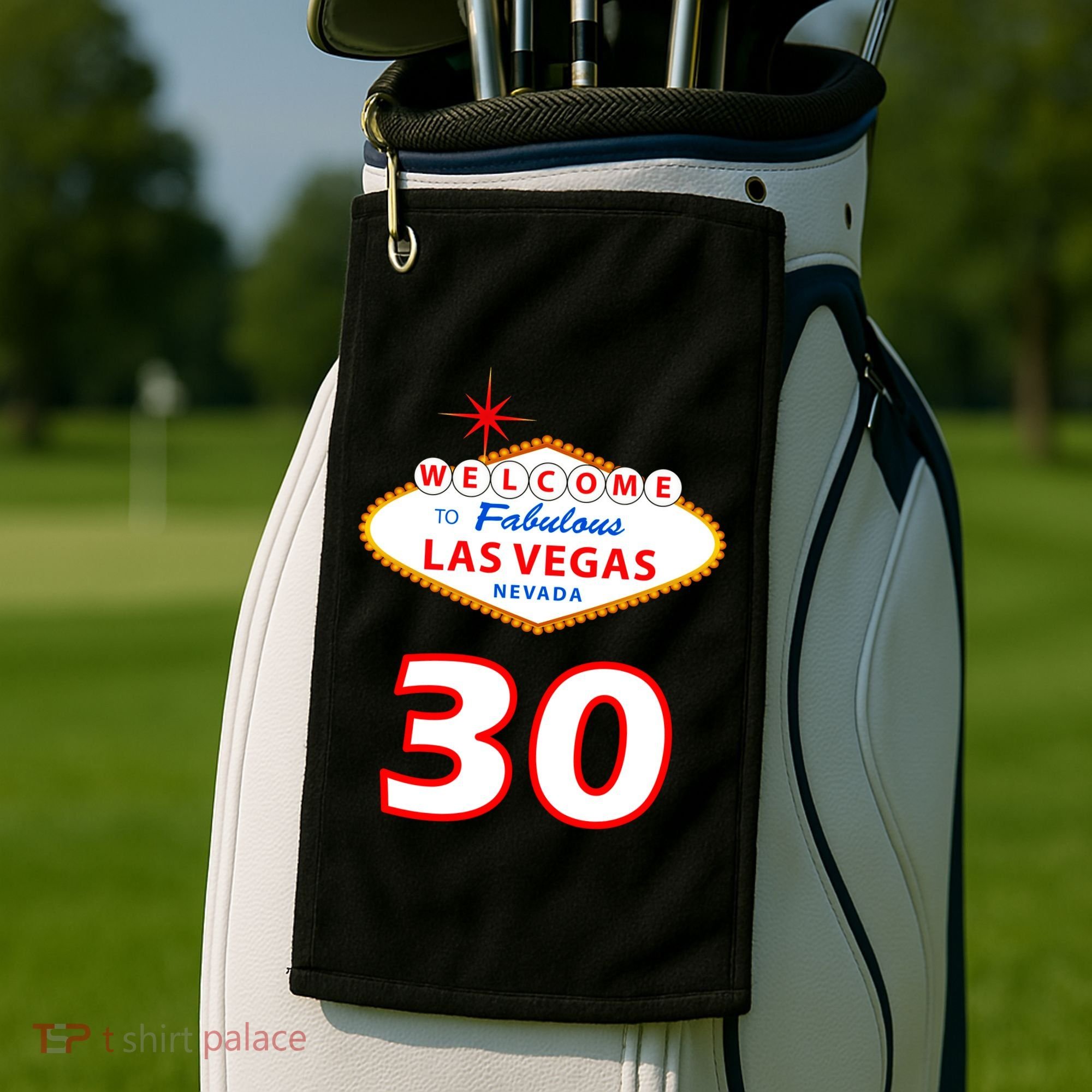 30 Years Old In Vegas - 30th Birthday Golf Towel