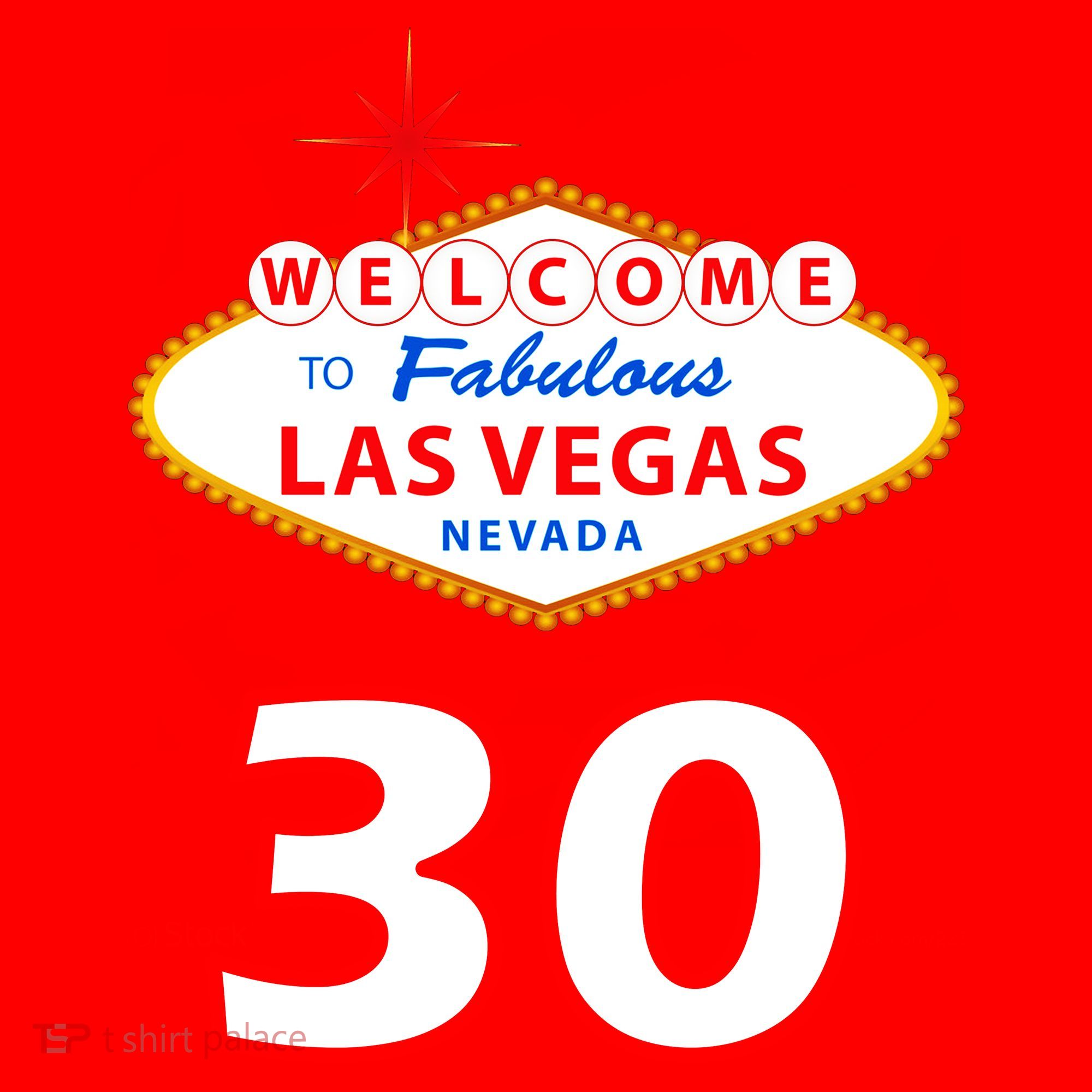 30 Years Old In Vegas - 30th Birthday Santa Hat
