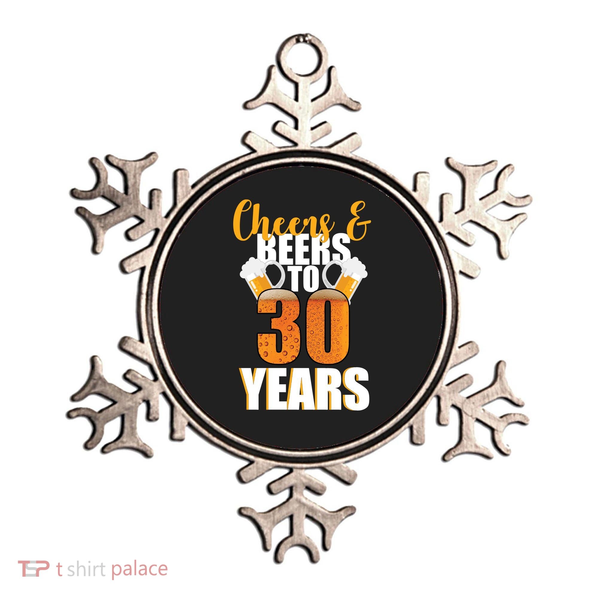 30th Birthday Cheers & Beers To 30 Years Ornament
