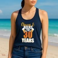 30th Birthday Cheers & Beers To 30 Years Women's Tank Top thumb 2