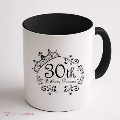 30th Birthday Princess Coffee Mug back