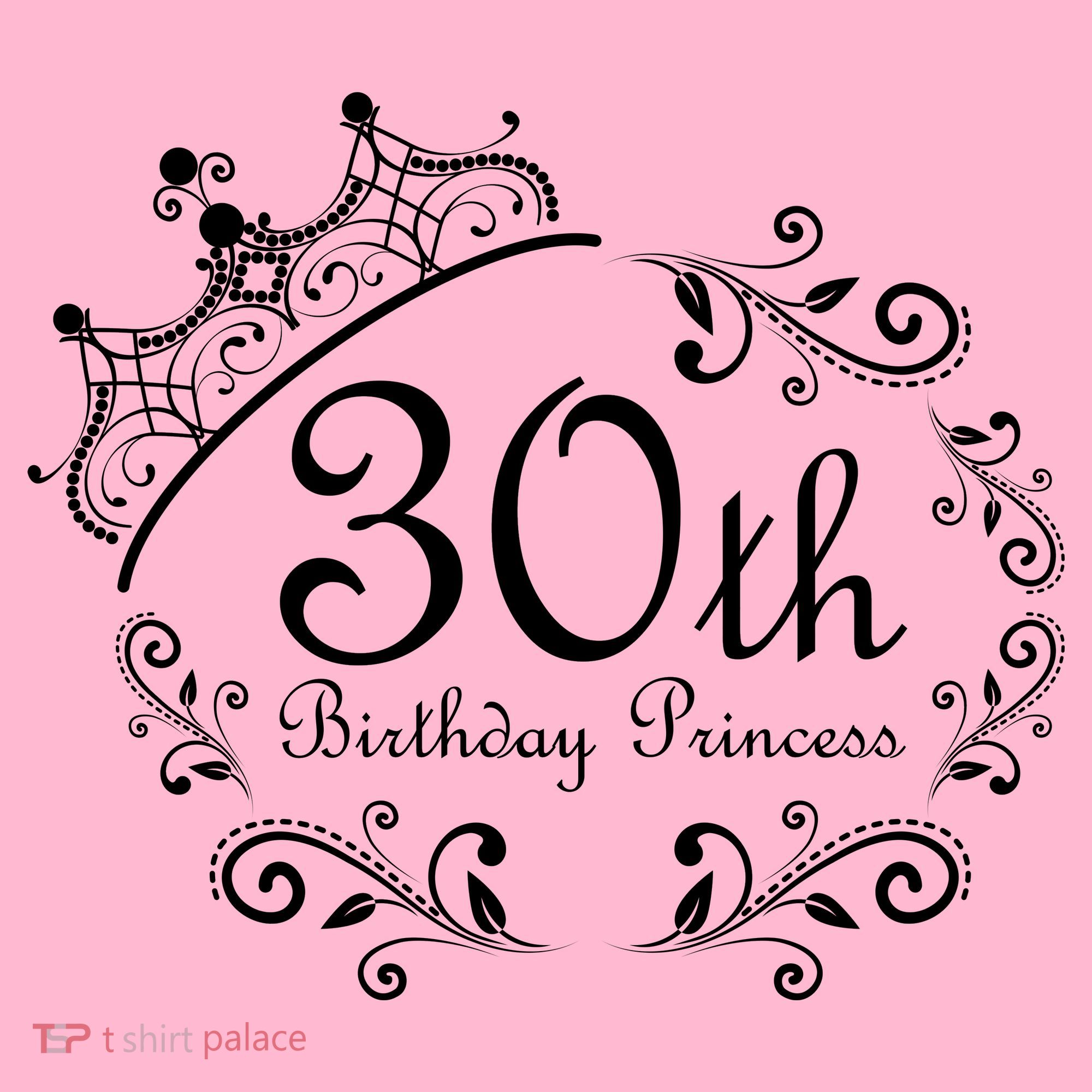 30th Birthday Princess Button