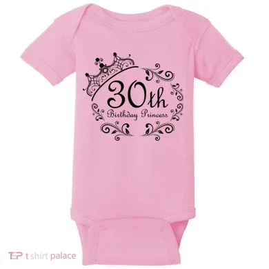 30th Birthday Princess Baby Bodysuit