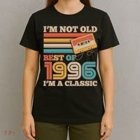 30th 1996 Birthday Retro I'm Not Old I'm A Classic Best Of Cassette Tape  T-Shirt thumb 4