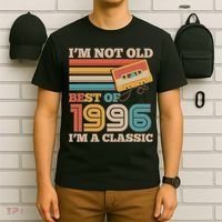 30th 1996 Birthday Retro I'm Not Old I'm A Classic Best Of Cassette Tape  T-Shirt thumb 6
