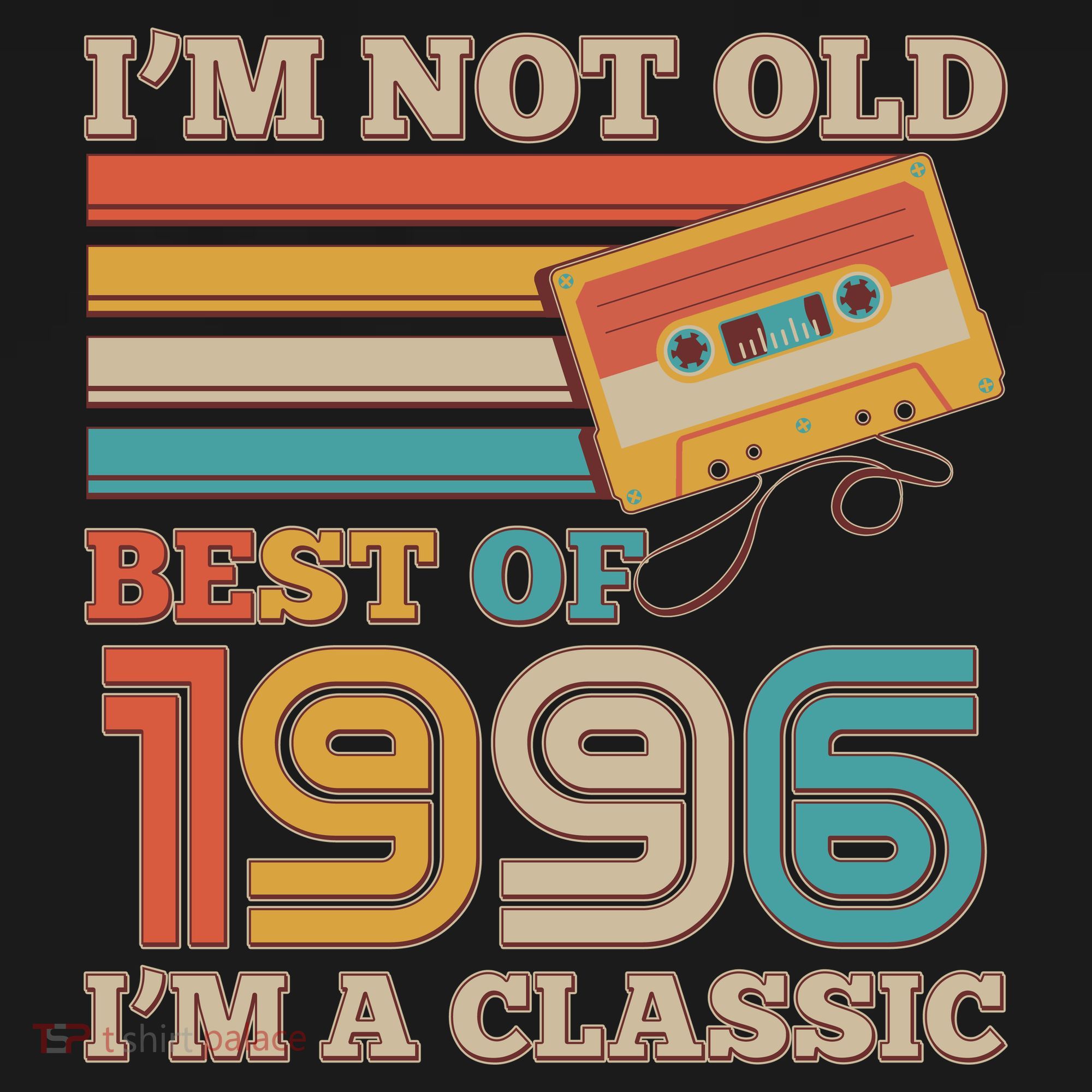 30th 1996 Birthday Retro I'm Not Old I'm A Classic Best Of Cassette Tape  Women's Hoodie