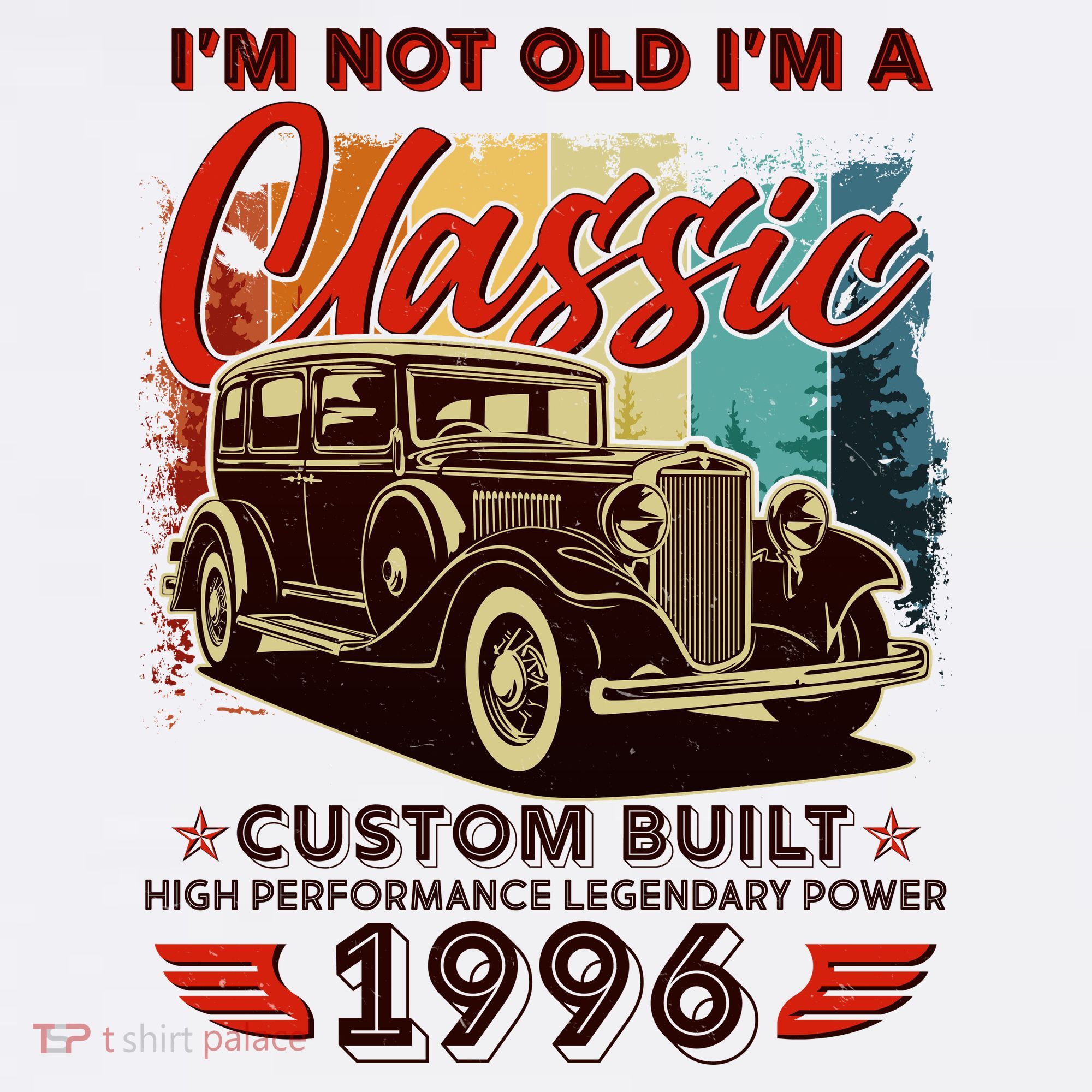 30th 1996 Birthday I'm Not Old I'm A Classic Custom Built High Performance Legendary Power  Comfort Colors Garment-Dyed Hooded Sweatshirt