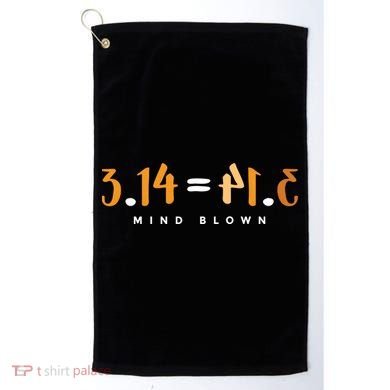3 14 Pie Mind Blown Funny Math Pi Day Mathematics Gift Golf Towel