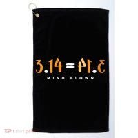 3 14 Pie Mind Blown Funny Math Pi Day Mathematics Gift Golf Towel thumb 0