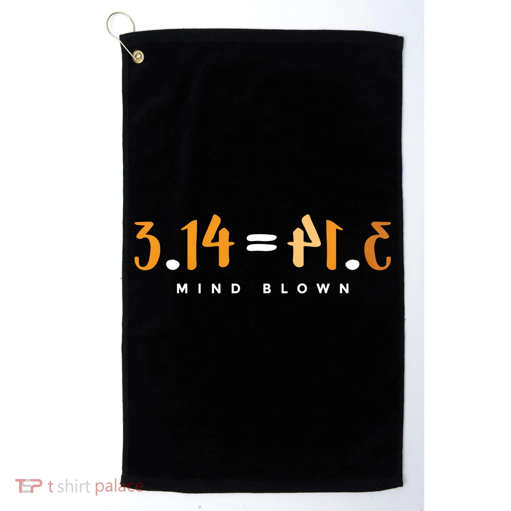 3 14 Pie Mind Blown Funny Math Pi Day Mathematics Gift Golf Towel