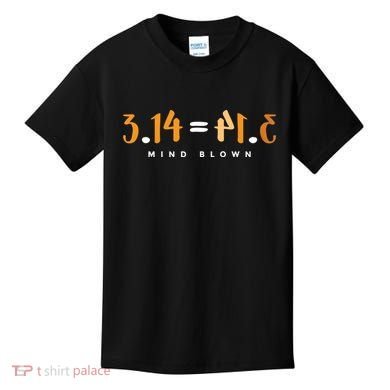 3 14 Pie Mind Blown Funny Math Pi Day Mathematics Gift Kids T-Shirt