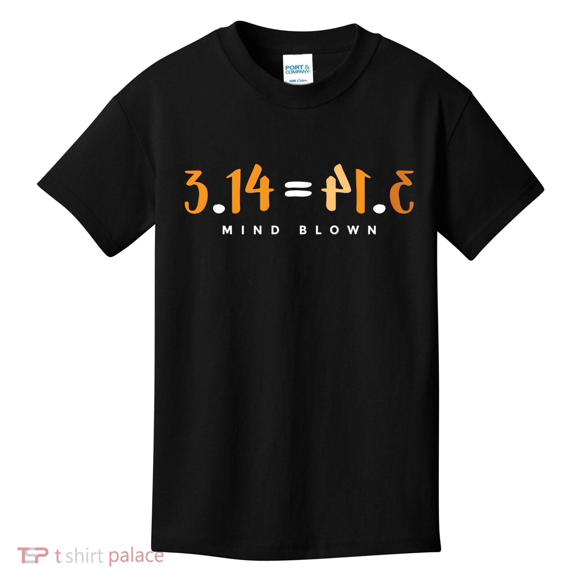 3 14 Pie Mind Blown Funny Math Pi Day Mathematics Gift Kids T-Shirt