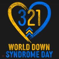 321 World Down Syndrome Day Blue And Yellow Painted Heart Bucket Hat thumb 4