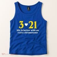 3 21 Life Is Better With An Extra Chromosome Down Syndrome Tank Top thumb 2