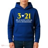 3 21 Life Is Better With An Extra Chromosome Down Syndrome Kids Hoodie thumb 4