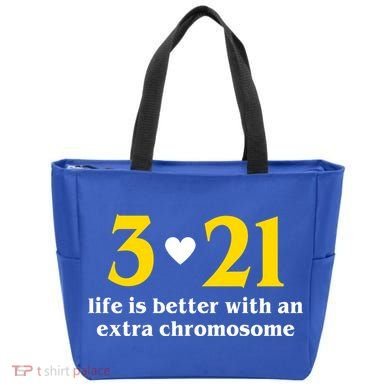 3 21 Life Is Better With An Extra Chromosome Down Syndrome Tote Bag