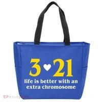 3 21 Life Is Better With An Extra Chromosome Down Syndrome Tote Bag thumb 0