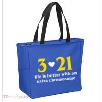 3 21 Life Is Better With An Extra Chromosome Down Syndrome Tote Bag thumb 2