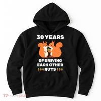 30th 30-Year Pearl Wedding Anniversary Funny Couple Him Her Hoodie thumb 0