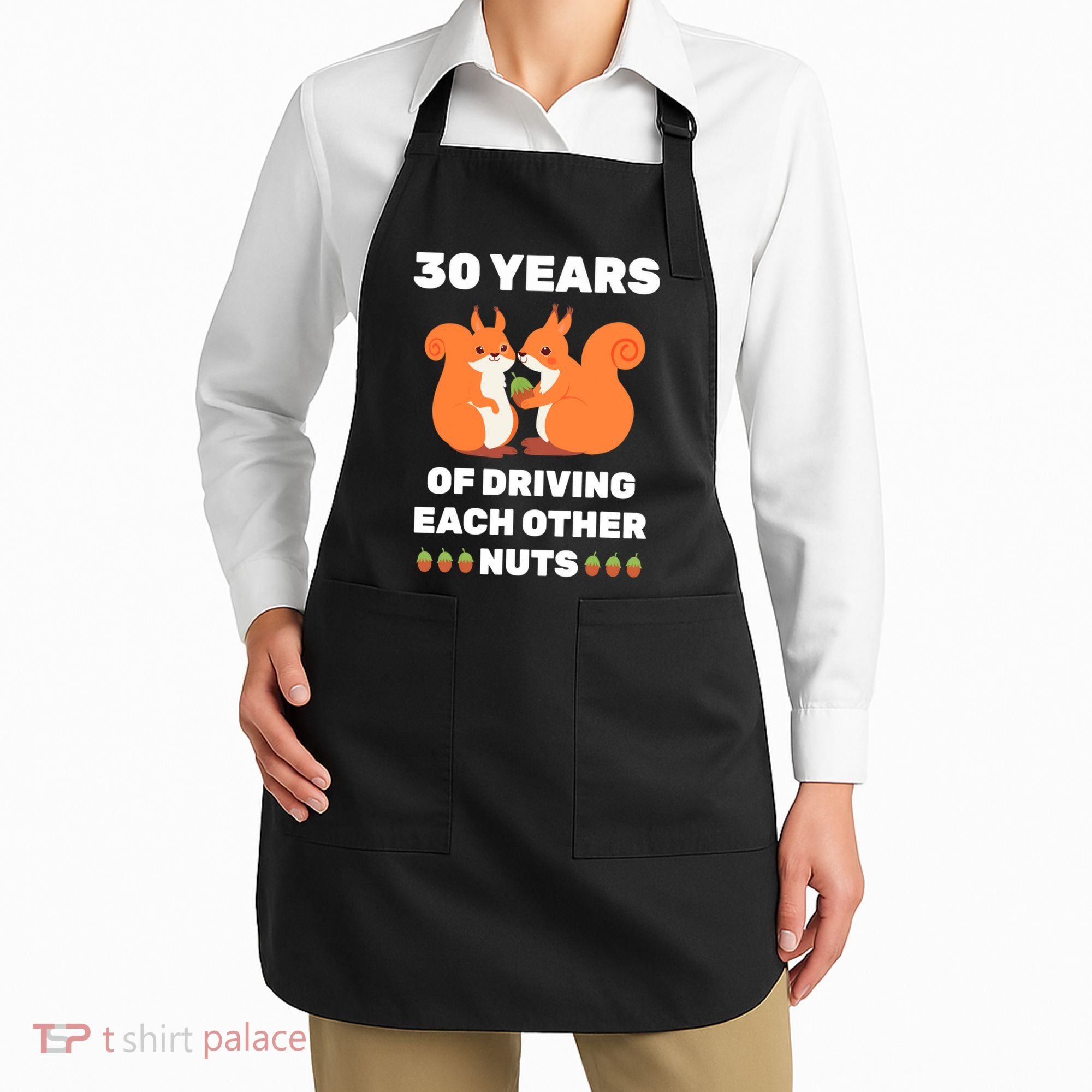 30th 30-Year Pearl Wedding Anniversary Funny Couple Him Her Apron
