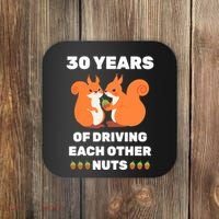 30th 30-Year Pearl Wedding Anniversary Funny Couple Him Her Coaster thumb 0
