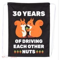 30th 30-Year Pearl Wedding Anniversary Funny Couple Him Her Drawstring Bag thumb 0