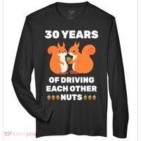 30th 30-Year Pearl Wedding Anniversary Funny Couple Him Her Zone Performance Long-Sleeve T-Shirt thumb 0