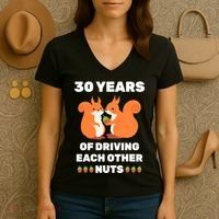 30th 30-Year Pearl Wedding Anniversary Funny Couple Him Her Women's V-Neck T-Shirt thumb 3