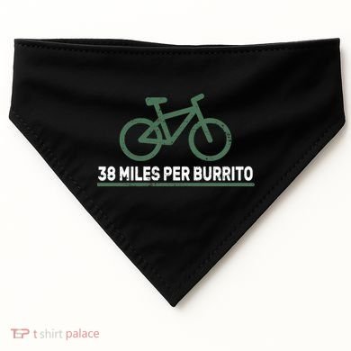 38 Miles Per Burrito Bike Ride USA-Made Doggie Bandana