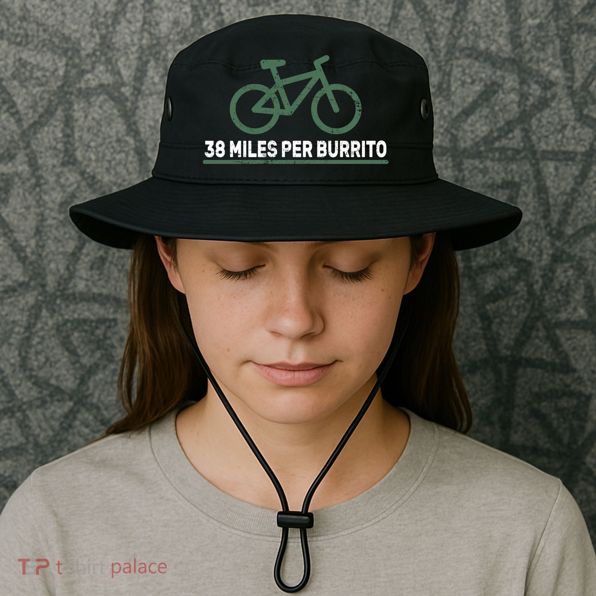 38 Miles Per Burrito Bike Ride Bucket Hat
