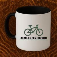 38 Miles Per Burrito Bike Ride Coffee Mug thumb 2