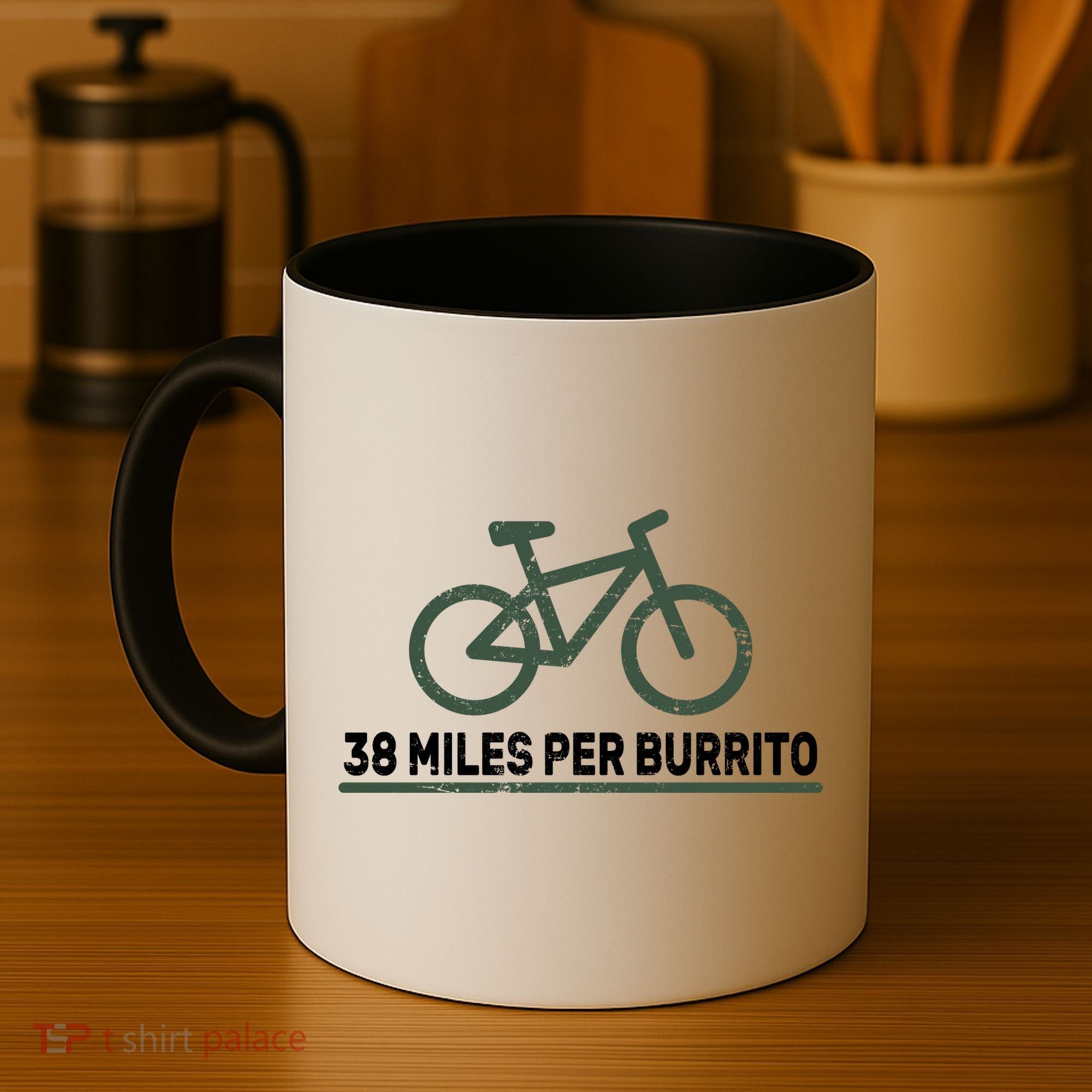 38 Miles Per Burrito Bike Ride Coffee Mug