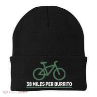 38 Miles Per Burrito Bike Ride Beanie thumb 0