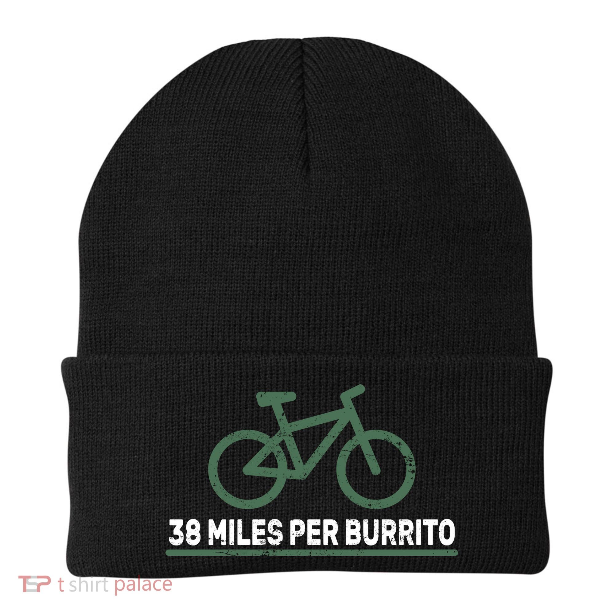 38 Miles Per Burrito Bike Ride Beanie
