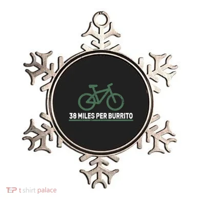 38 Miles Per Burrito Bike Ride Ornament