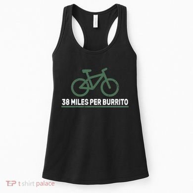 38 Miles Per Burrito Bike Ride Women's Tank Top