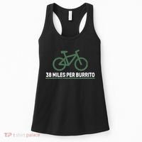 38 Miles Per Burrito Bike Ride Women's Tank Top thumb 0