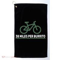 38 Miles Per Burrito Bike Ride Golf Towel thumb 0
