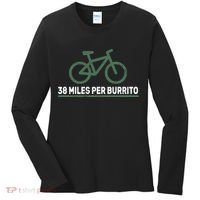 38 Miles Per Burrito Bike Ride Women's Long Sleeve Shirt thumb 0