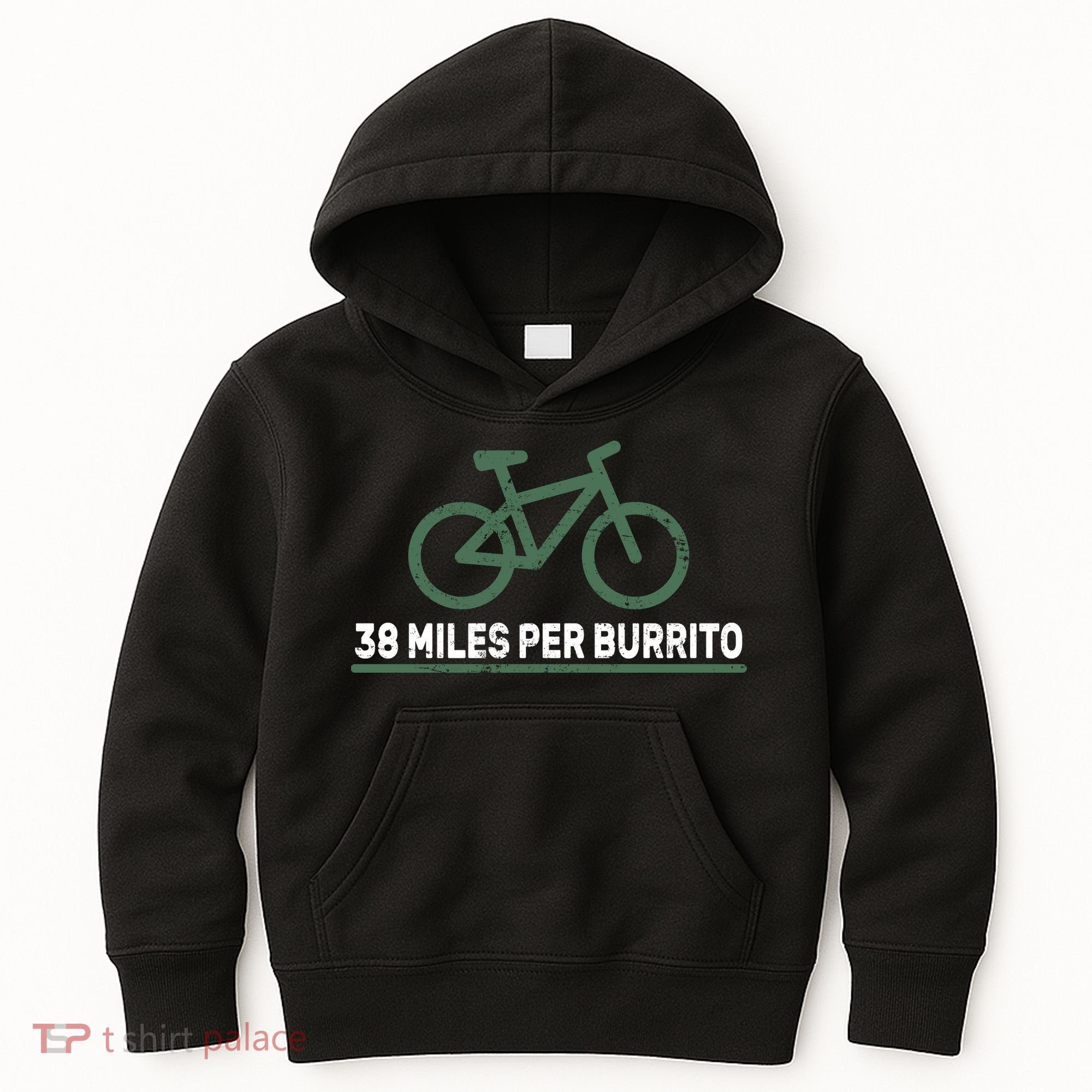 38 Miles Per Burrito Bike Ride Kids Hoodie