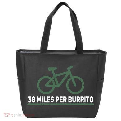 38 Miles Per Burrito Bike Ride Tote Bag